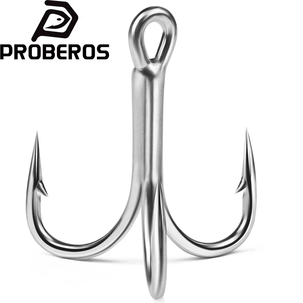 Proberos Anzuelos Triples con Púas para Pesca en Agua Salada - imagen 3