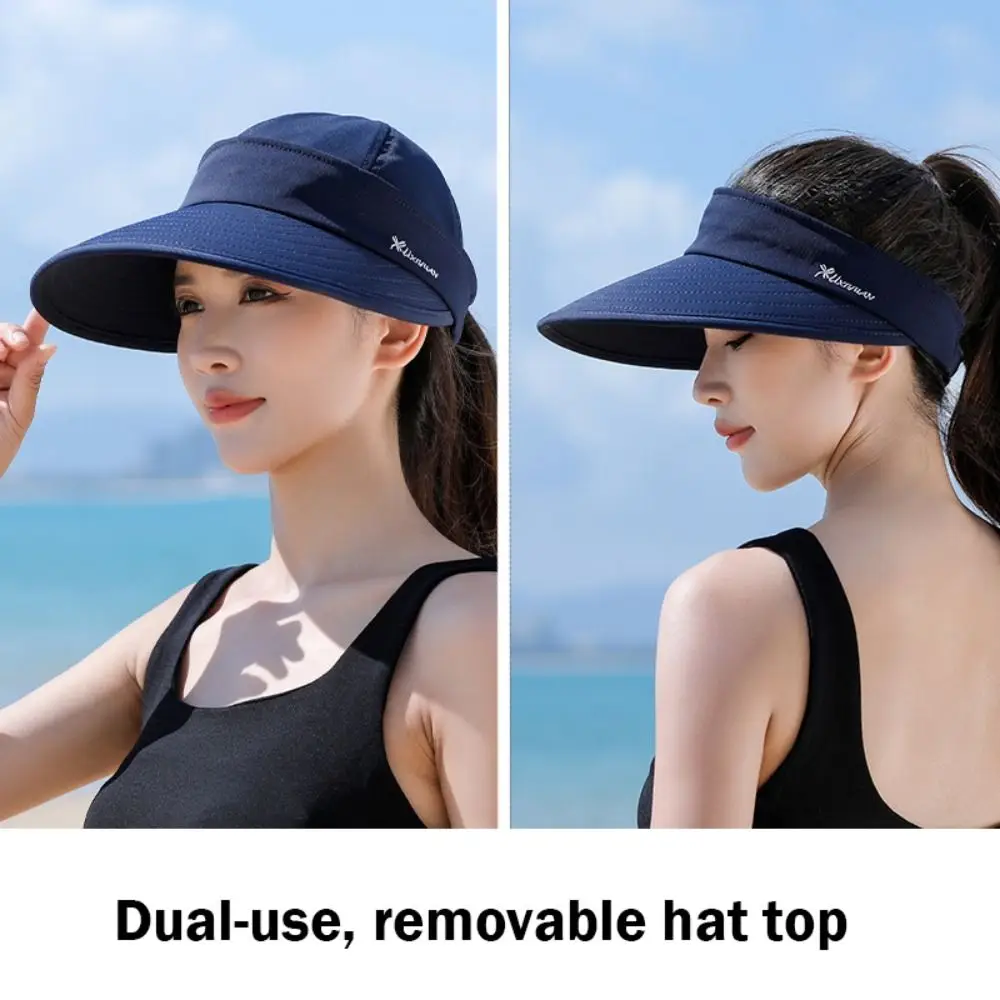 Sombrero de ala ancha con protección UV desmontable