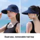 Gorra cola de caballo ala ancha con protección UV plegable - imagen 5