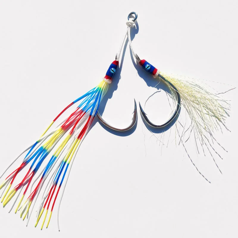 Asistentes Jigging Falda Silicona – Anzuelos de Pesca Técnica - imagen 3
