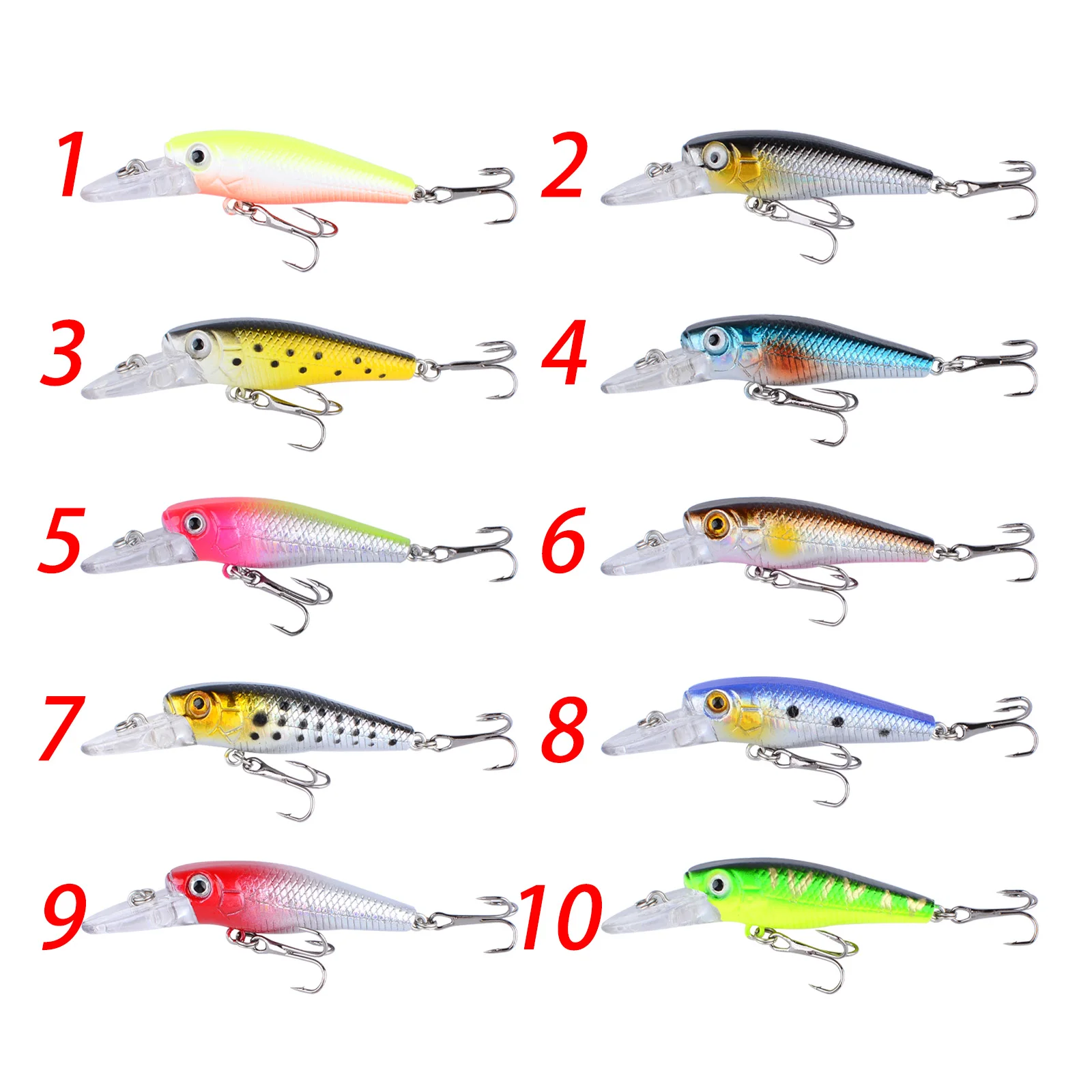 Señuelo tipo minnow de 5.5 cm y 3.5 g