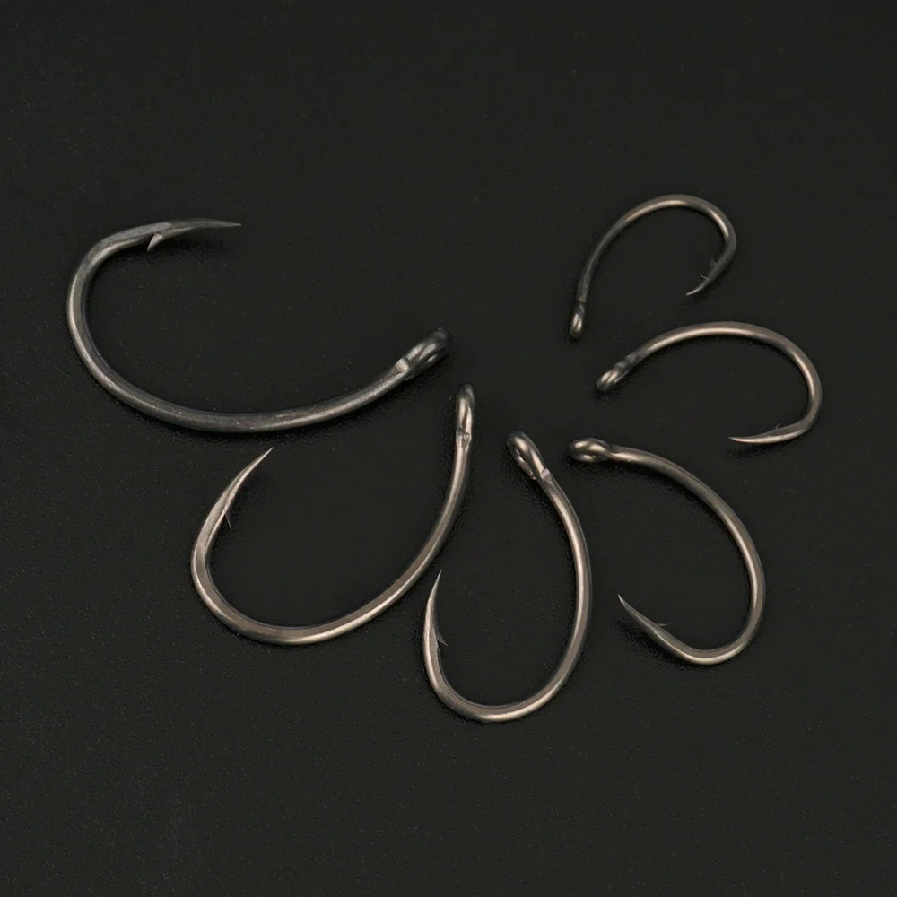 Anzuelos PTFE para carpa Hirisi de acero con púas - imagen 3