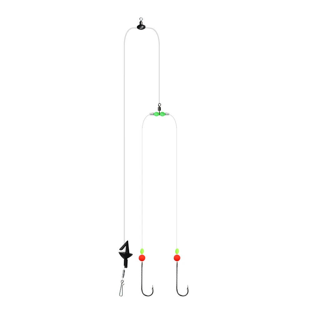 Aparejo de pesca con polea y doble flotador ZYZHE Flapper pre-atado - imagen 3