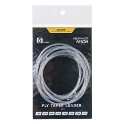 Goture Línea Líder Cónica para Mosca 9 pies Bucle Nylon Transparente