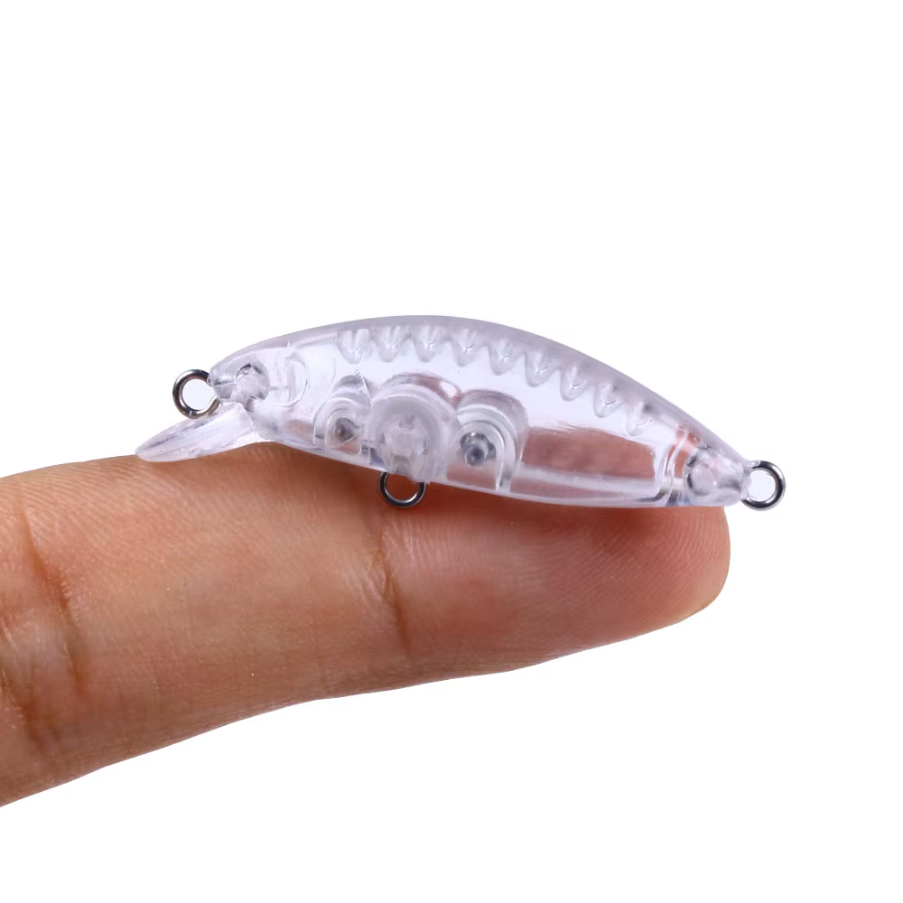 Señuelos Minnow sin pintar Jerkbait Wobbler transparente para DIY - imagen 3