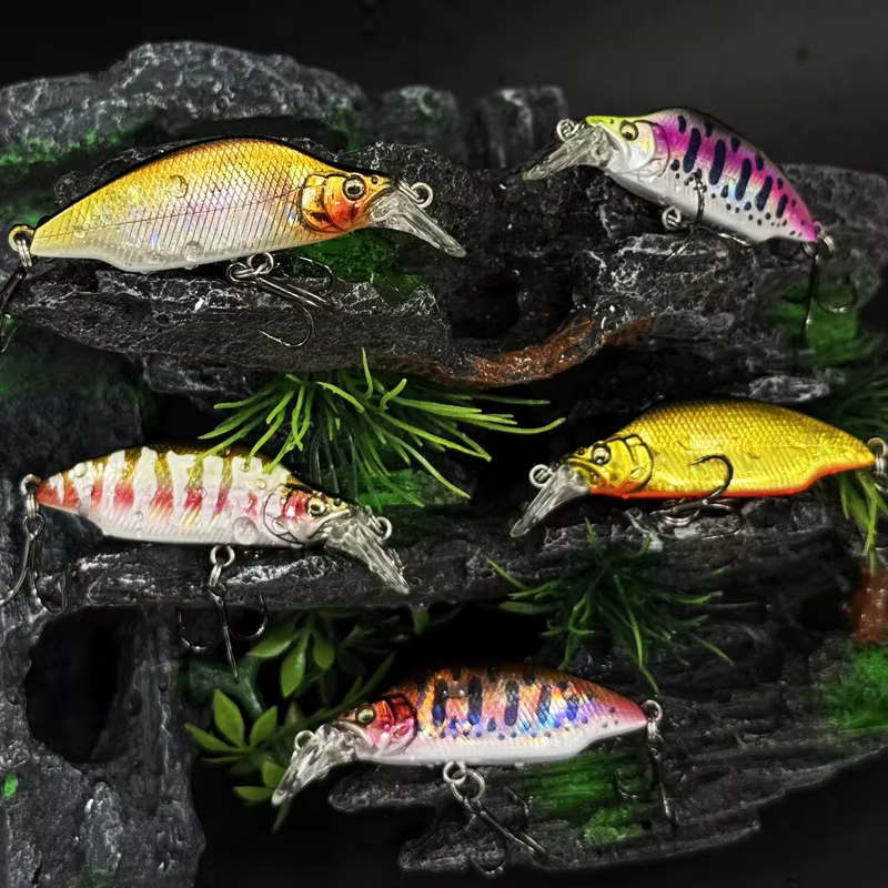 Pack de señuelos Minnow de colores naturales y realistas