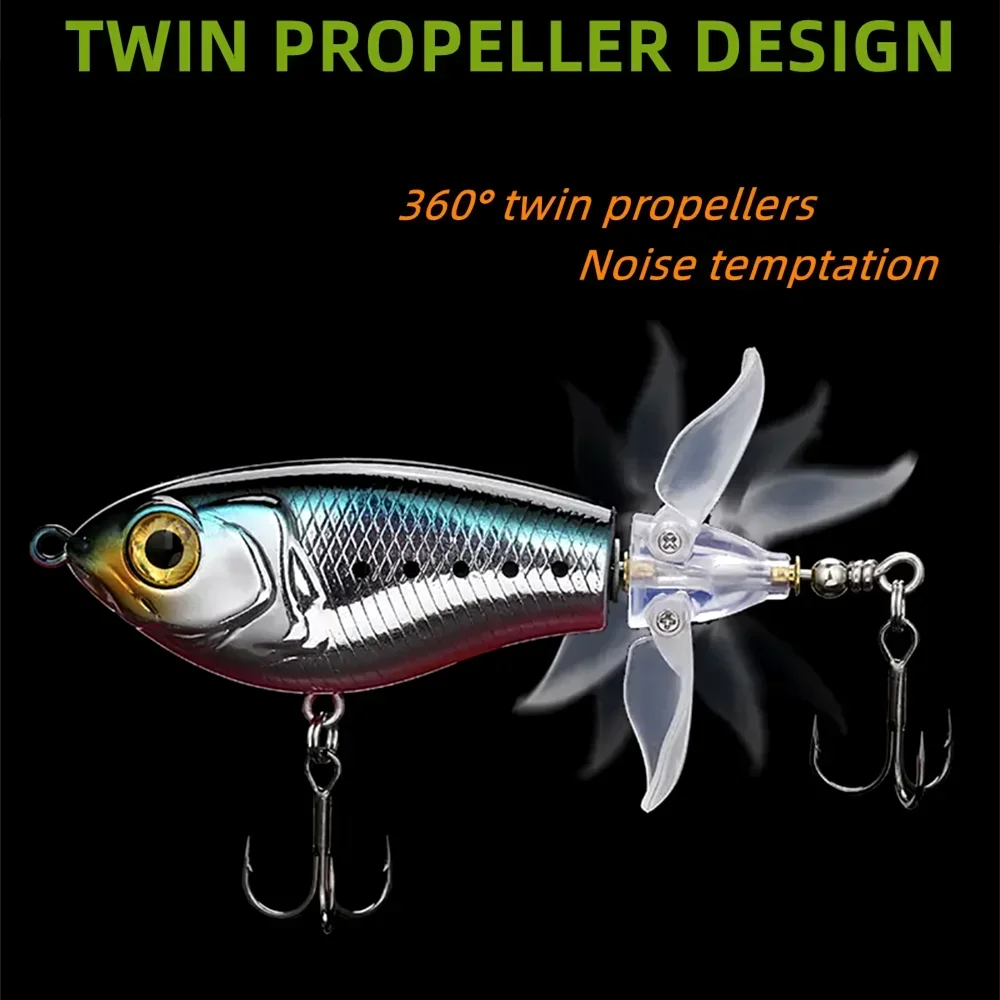 Whopper Popper Carpa – Señuelo flotante doble hélice - imagen 3