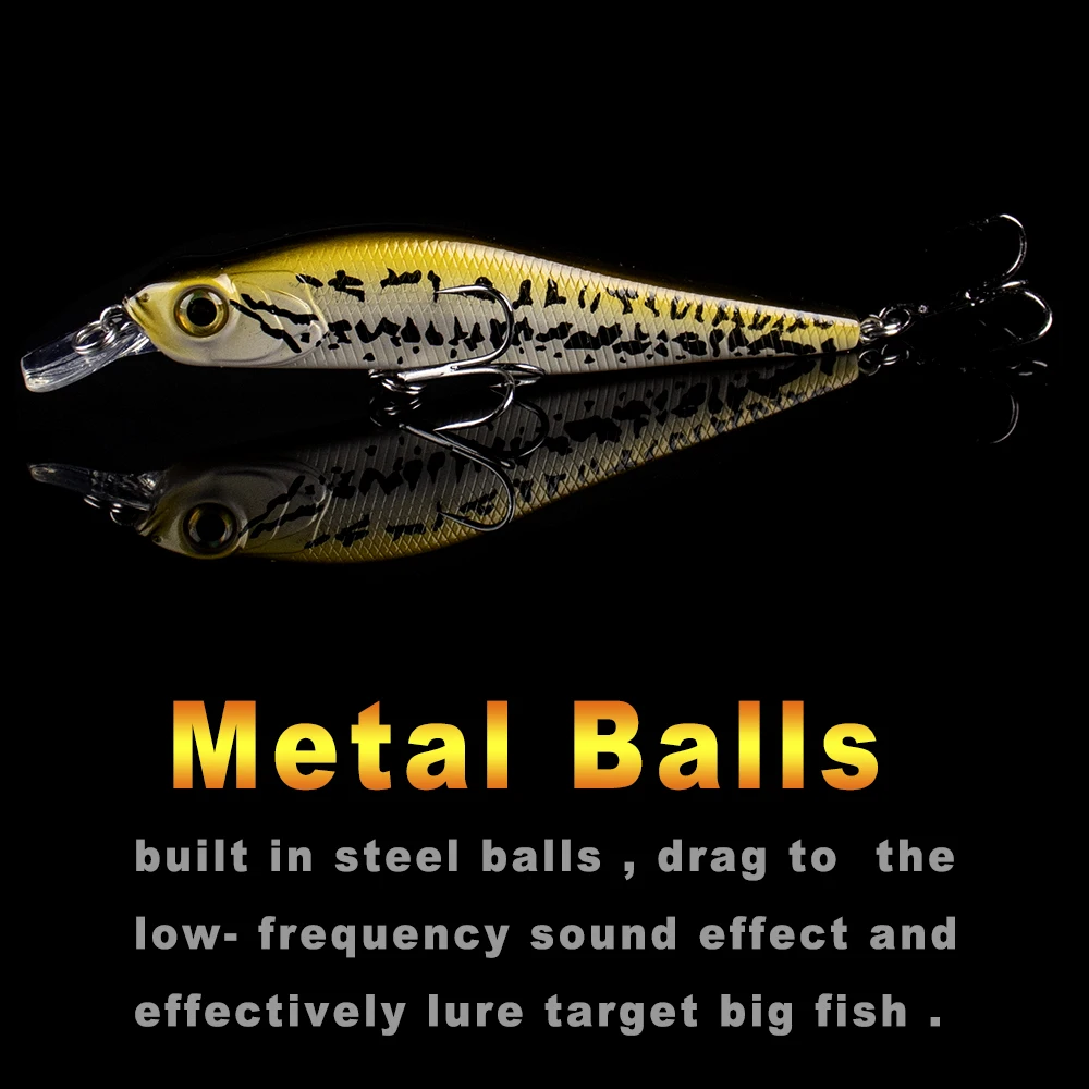 CCLTBA Minnow buceo poco profundo Jerkbait para lubina y perca - imagen 2