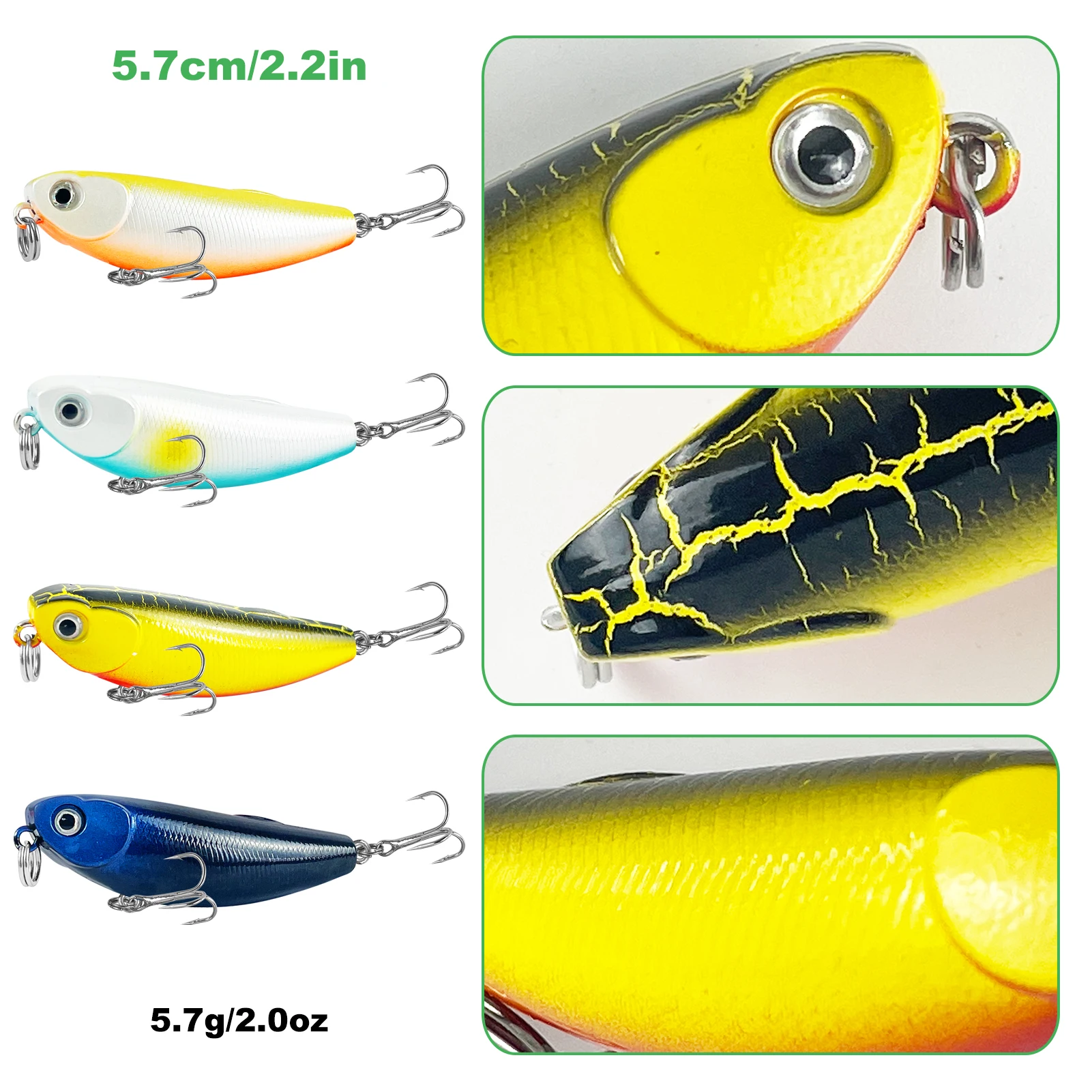 Señuelos duros minnow y popper Free Fisher para lubina - imagen 4