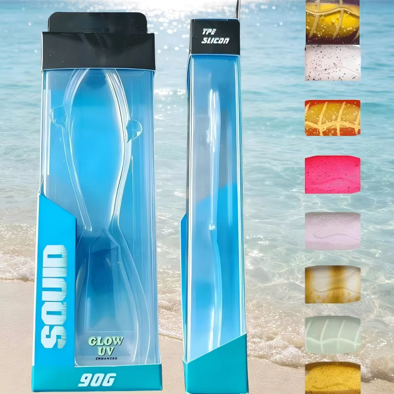 Pluma Soft para Calamar con Anzuelos de Asistencia Jigging