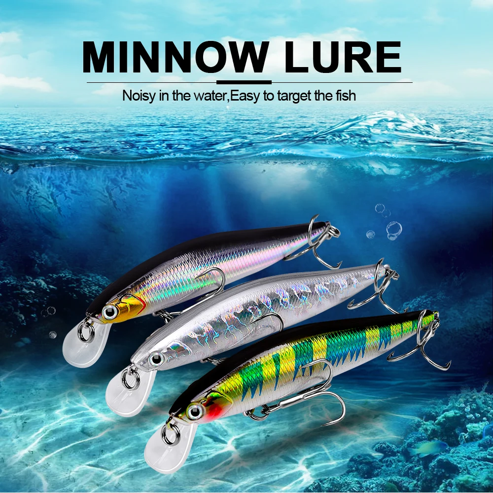 Señuelo de pesca PROBEROS Minnow Wobbler Jerkbait vista lateral