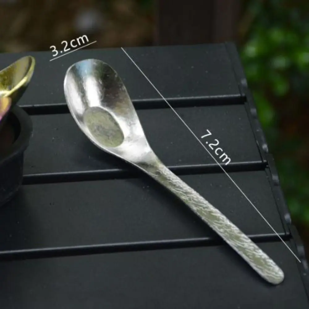 Cuchara de pesca titanio portátil floral con cristal, ligera - imagen 4