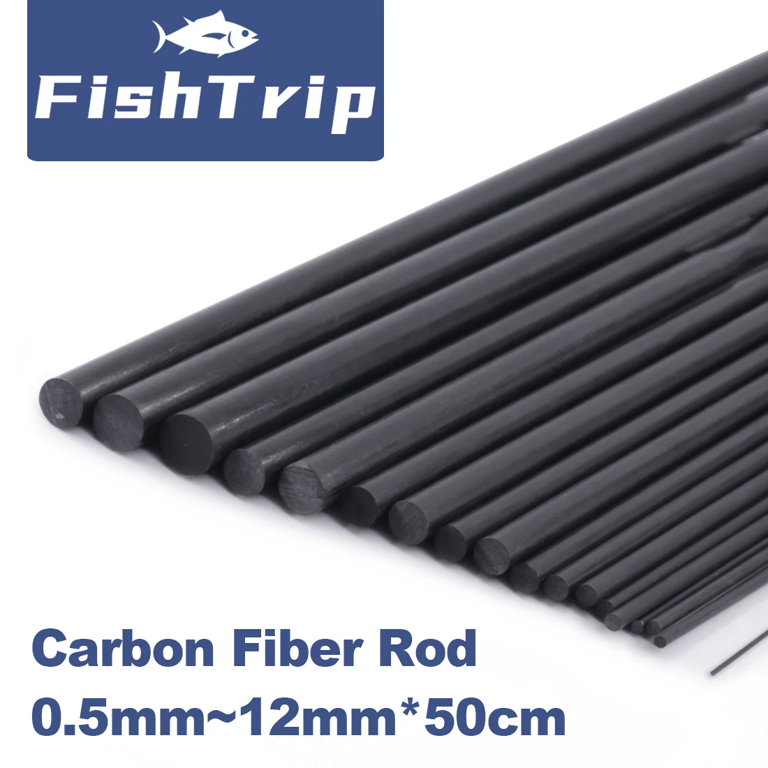 Varillas de fibra de carbono FishTrip listas para usar