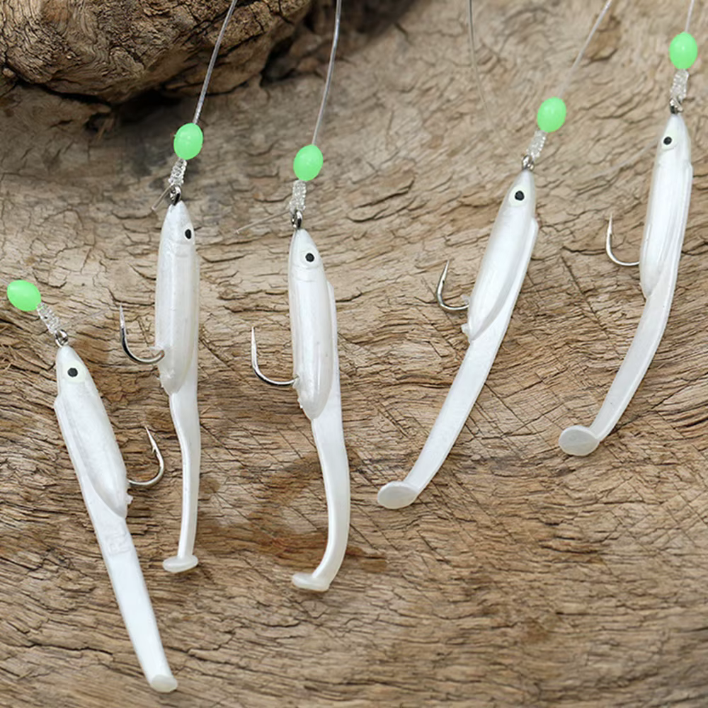 Aparejo Sabiki con Skirts de Calamar – Multianzuelo Marino - imagen 4