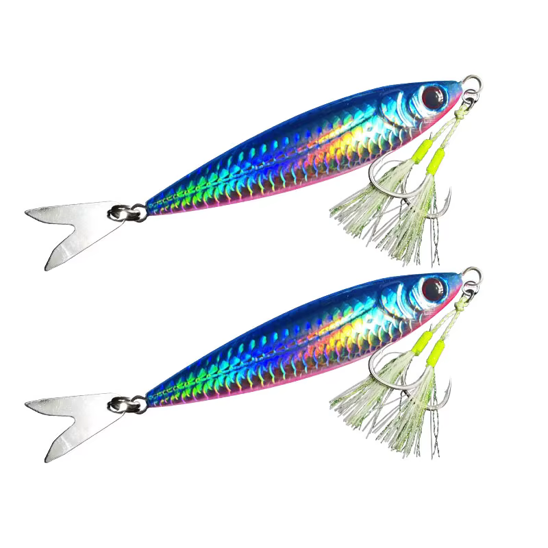 Señuelo Jig Lento UV Metálico para Pesca en Mar