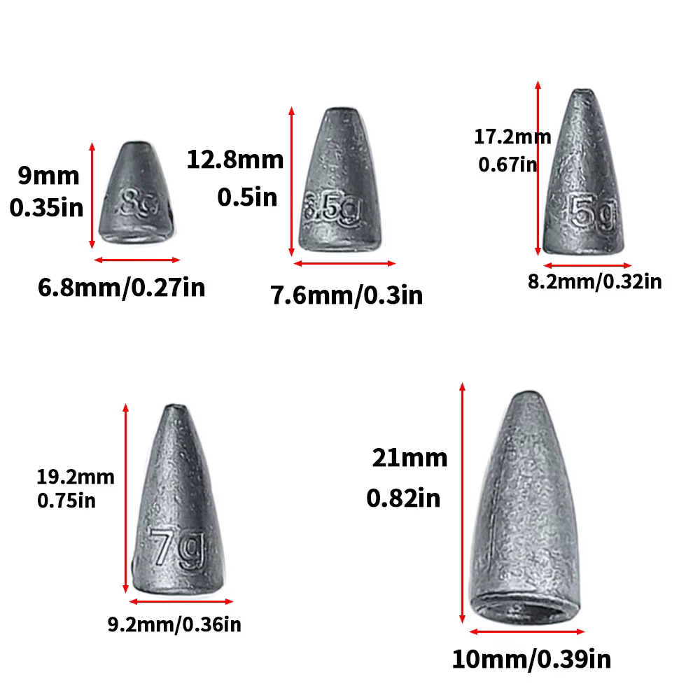 Plomos de lubina para spinning – Pesas de plomo de pesca - imagen 2