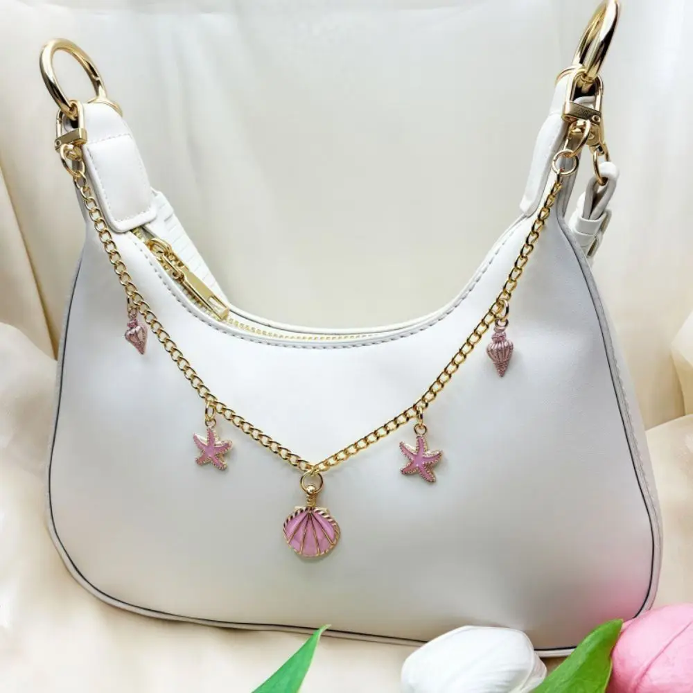 Cadena para asa de bolso con colgante de concha y estrella de mar - imagen 2
