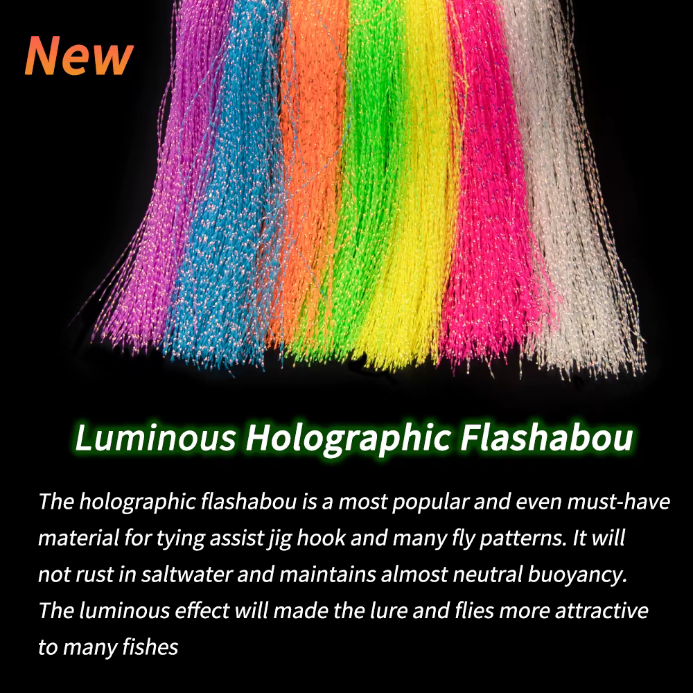 Icerio Flashabou holográfico – Material para mosca luminoso - imagen 3