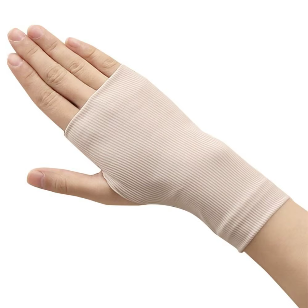 Guantes de seda helada elásticos