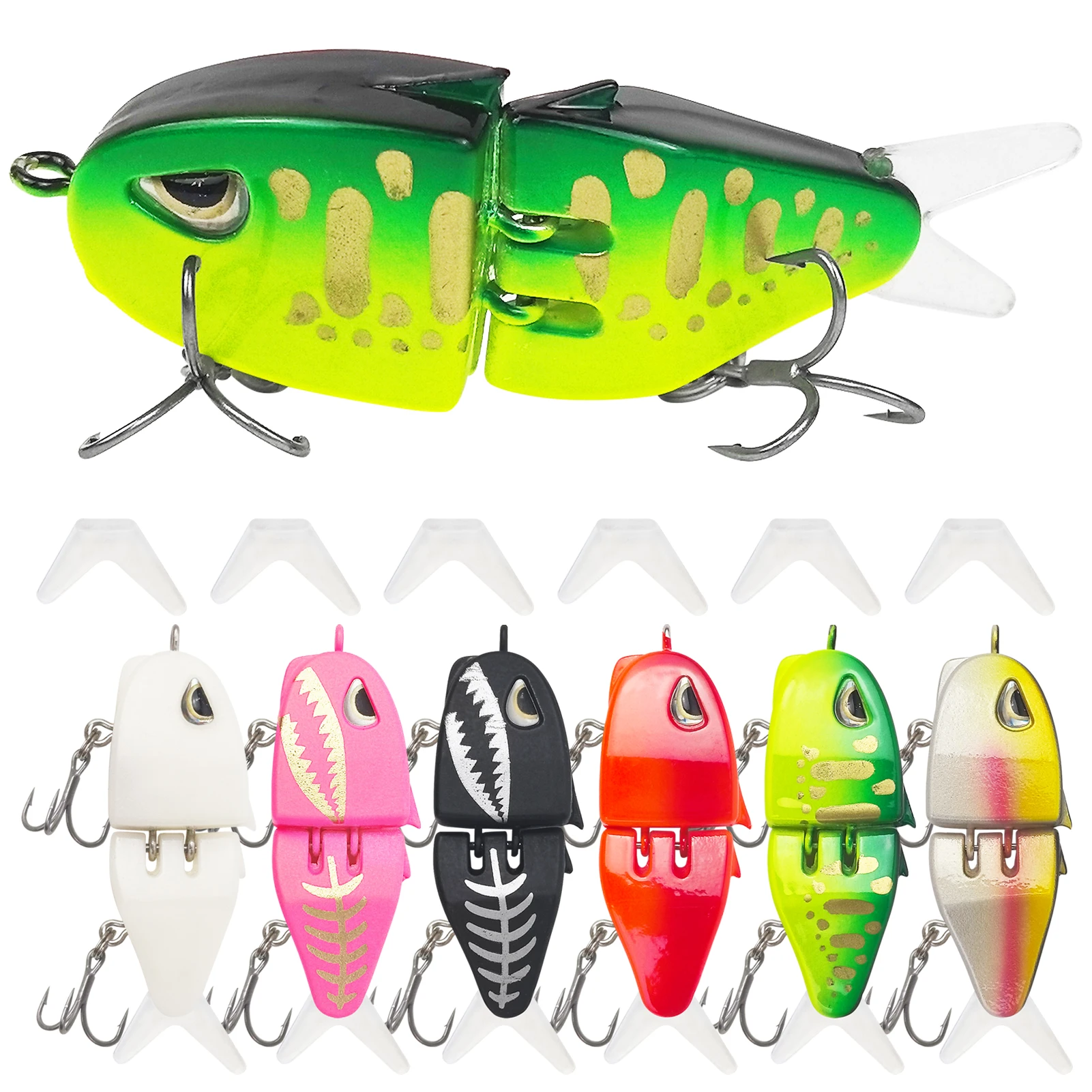 FREE FISHER Crankbait de buceo profundo articulado para pesca - imagen 4