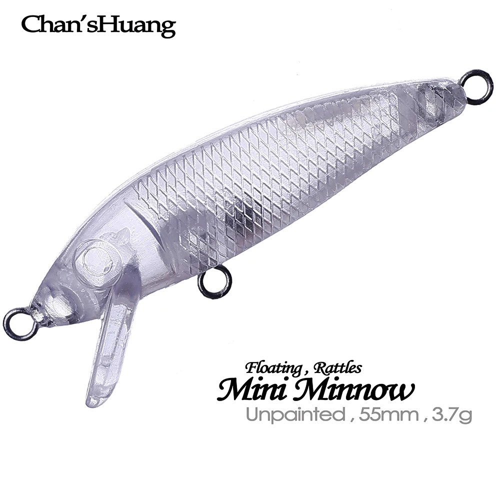 Chan'sHuang Señuelo Minnow sin pintar 55 mm flotante - imagen 3