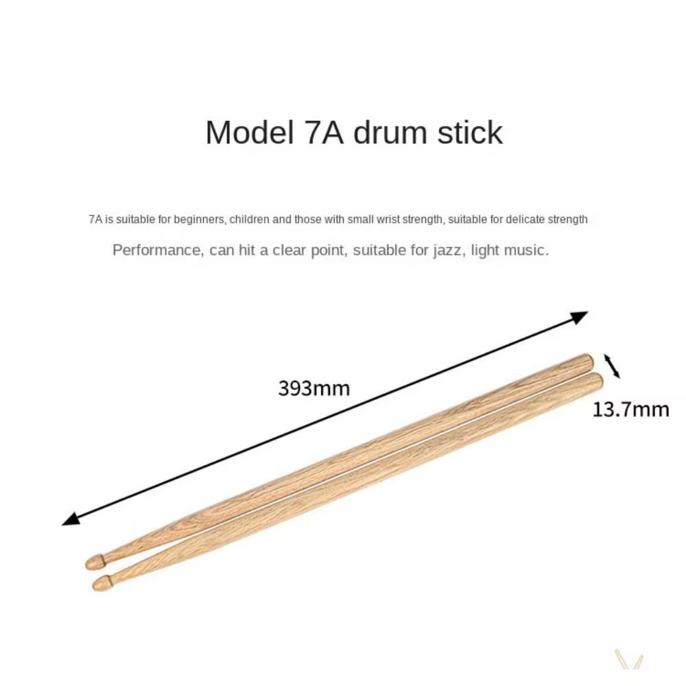 Baquetas 5A/7A Nogal Clásicas para Batería y Percusión - imagen 2