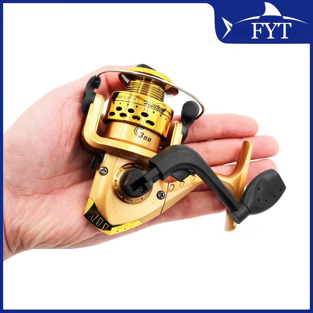 HY01 Carrete de pesca giratorio en aluminio - 5,2:1 con línea - imagen 2