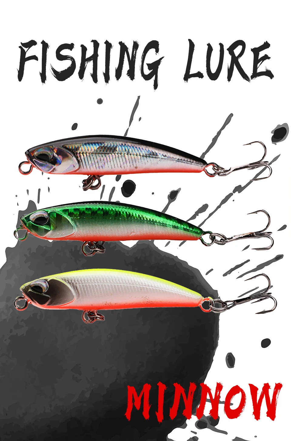 Variedad de colores del Minnow WALK FISH