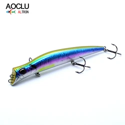 AOCLU Lápiz Topwater Hybrid con anzuelos VMC dos tonos para lubina