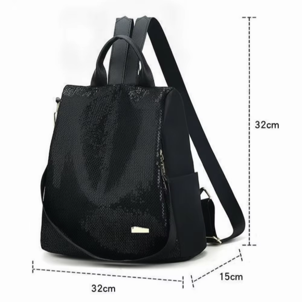 Mochila Antirrobo para Mujer con Lentejuelas – Bolso de Viaje Versátil - imagen 5