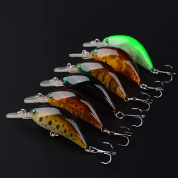 Crankbait minnow hundimiento lento para lubina y lucio