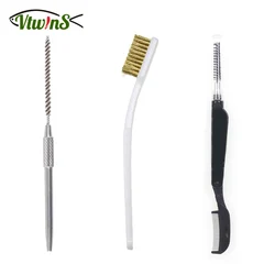 Vtwins Cepillo doble plegable para atar moscas de cobre y acero
