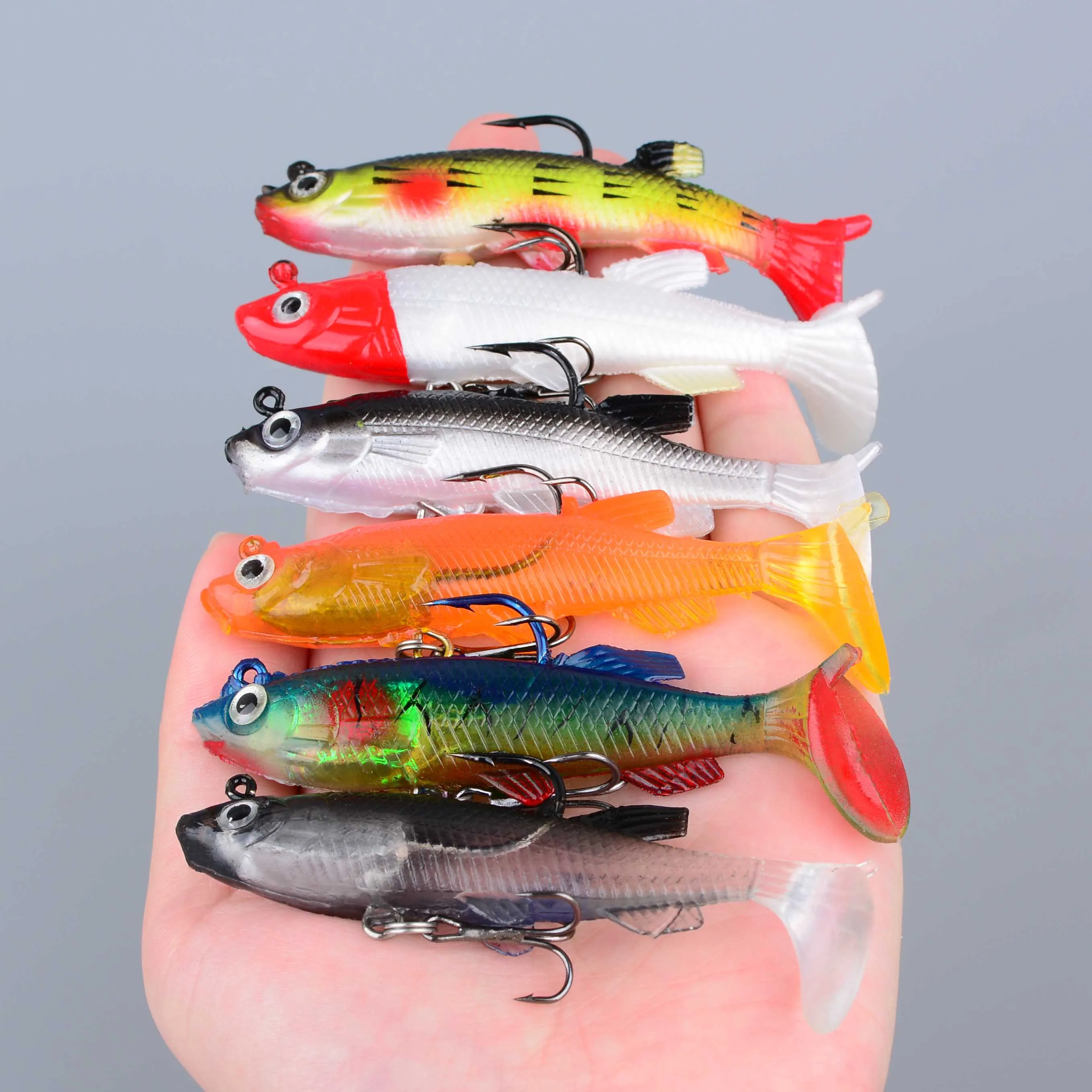 Cebo Swimbait T cola hundimiento con Jig Head para lucio - imagen 2