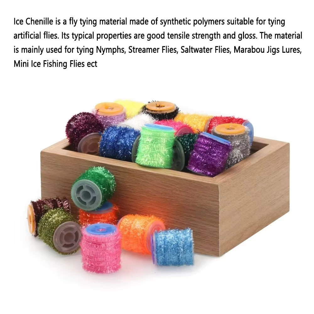 Variidad de colores de chenille marabou para diferentes condiciones de pesca