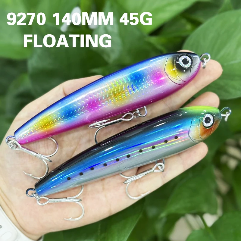 Señuelo stickbait flotante de superficie para atún GT y lubina - imagen 3