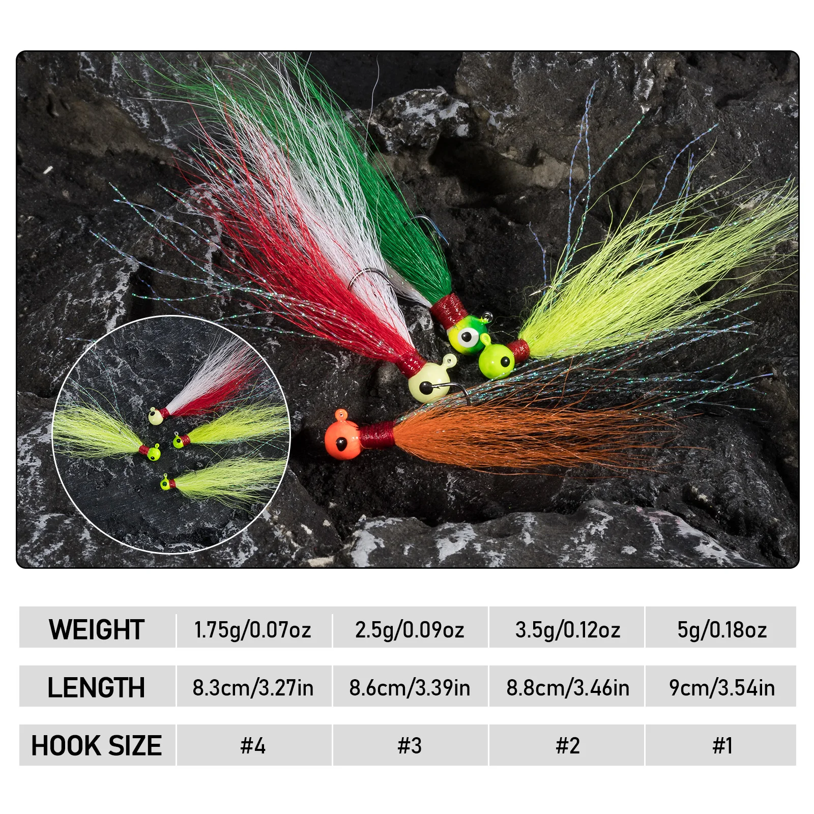 Señuelo vinilo bola jig head 1,75g-5g para lubina y Lucio agua dulce - imagen 5