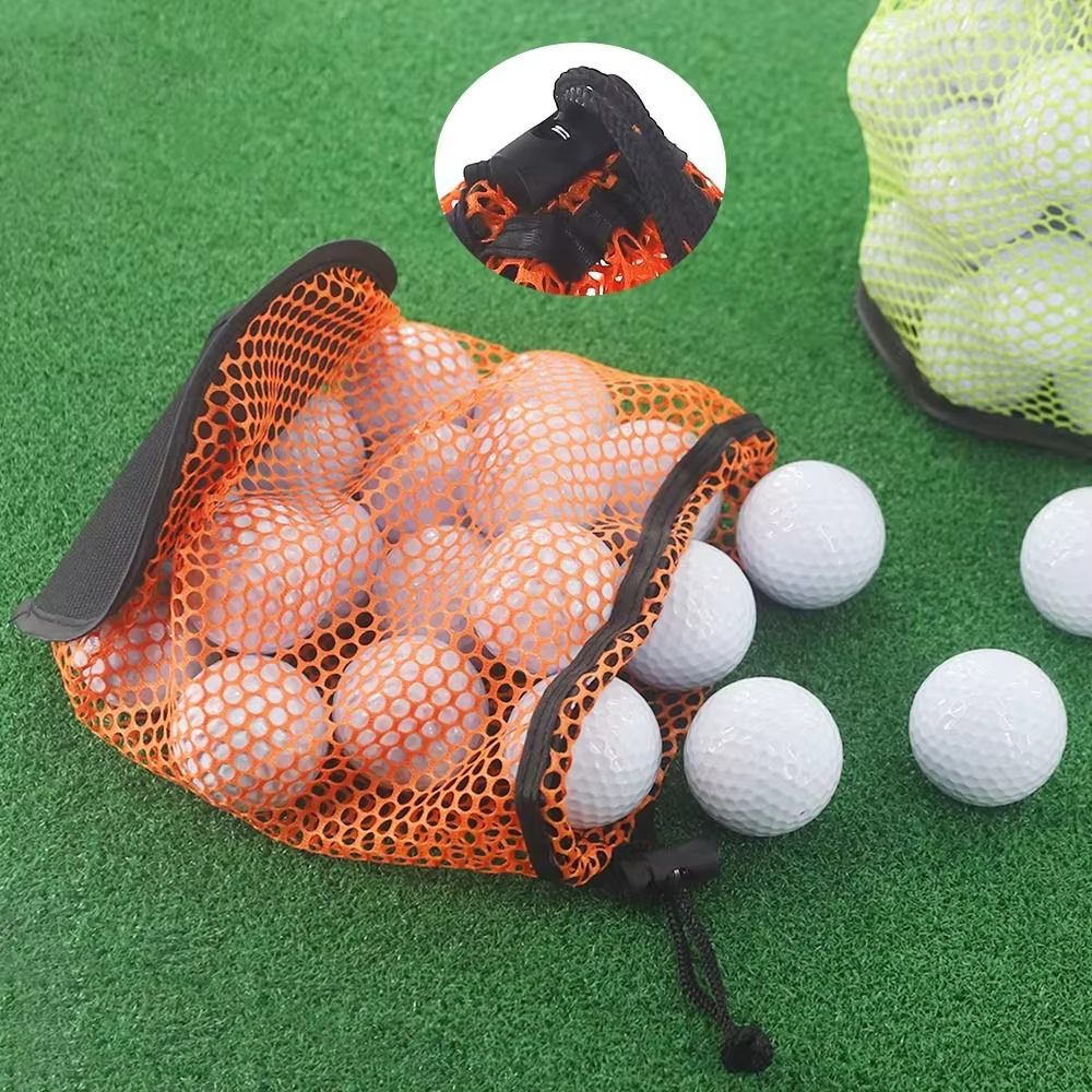 Bolsa malla nylon con cordón para pelotas de golf - imagen 2
