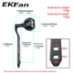 Manivela EKFan para carretes baitcasting – aluminio con perilla - imagen 2
