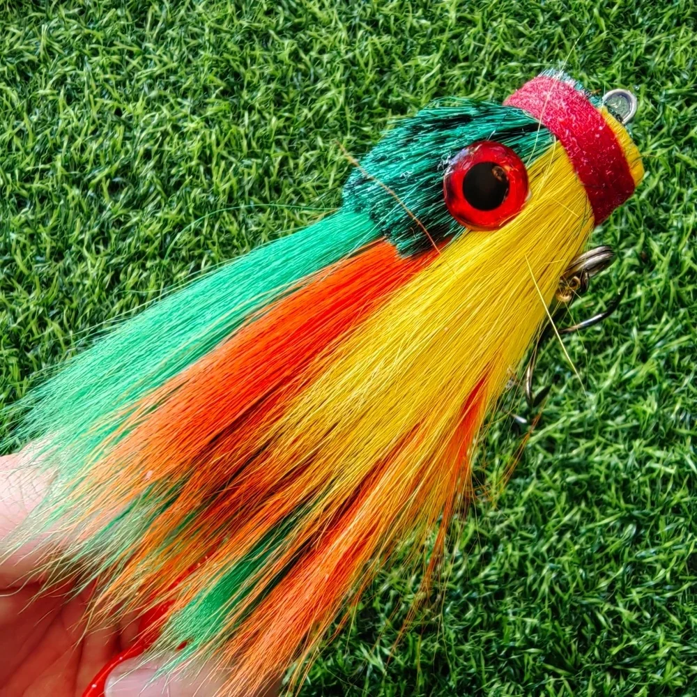 Señuelo de pesca MUKUN ratón 22cm vista lateral