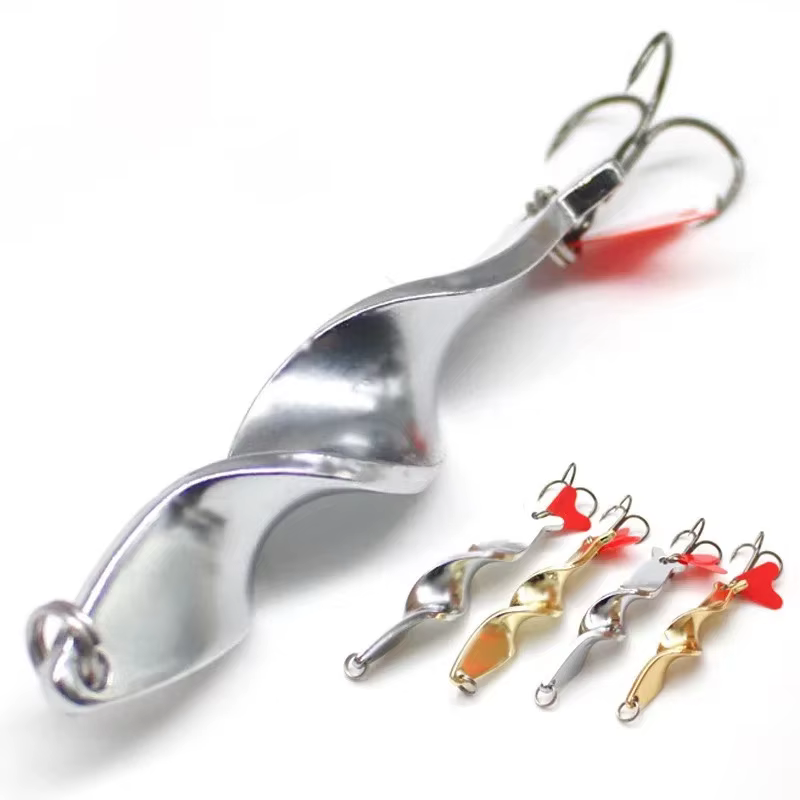 BRAVMACK Curricán Cucharilla Espiral Larga Metal Corazón Rojo - imagen 5