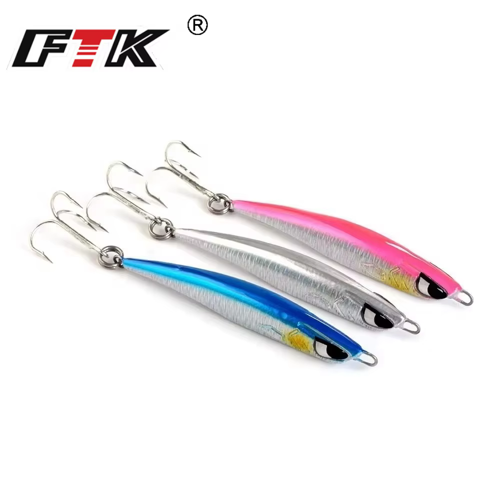 Jig Metálico FTK para Micro Jigging Marino – Anzuelo Triple