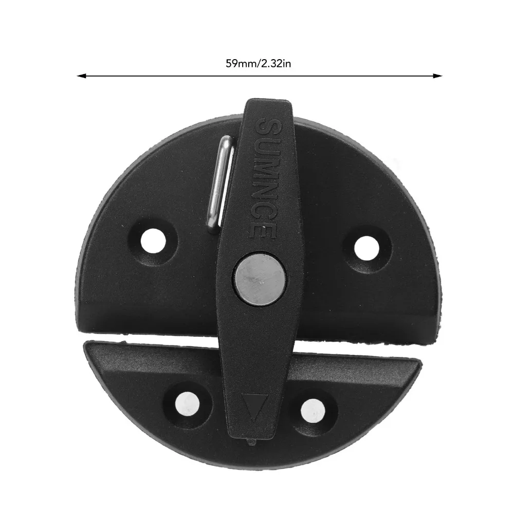 Kit de 4 pestillos giratorios de nailon negro para gabinete de barco