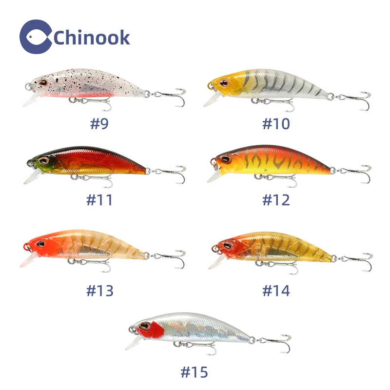 CHINOOK Minnow hundimiento Wobblers jerkbait para lubina costera - imagen 4