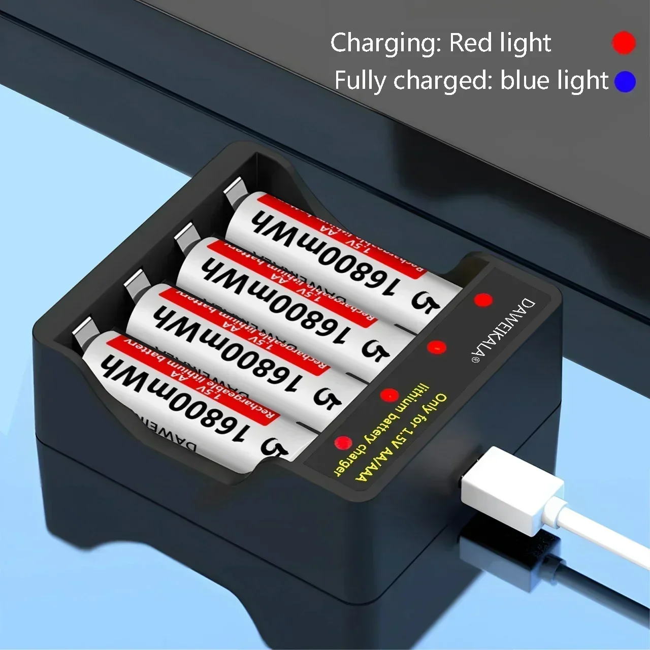 Batería recargable AA 1,5 V para luces y accesorios de pesca