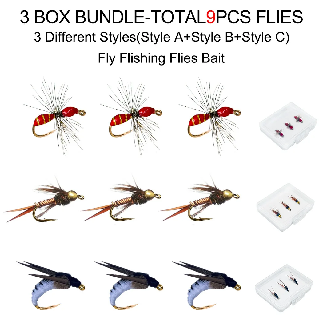 Moscas artificiales húmedas de ninfas para trucha en pesca con mosca - imagen 5