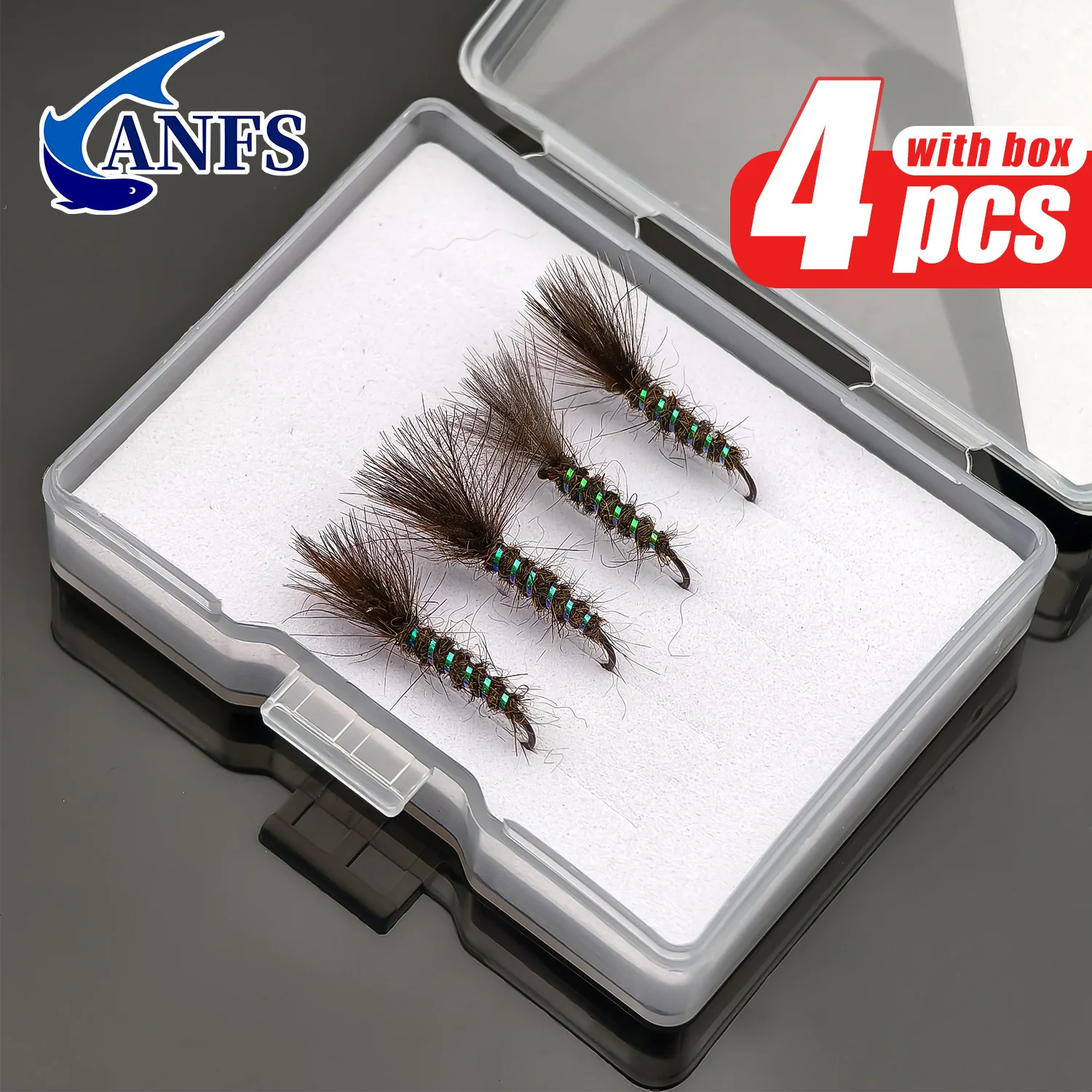 ANFS CDC Hares Ear – Mosca Seca para Trucha - imagen 4
