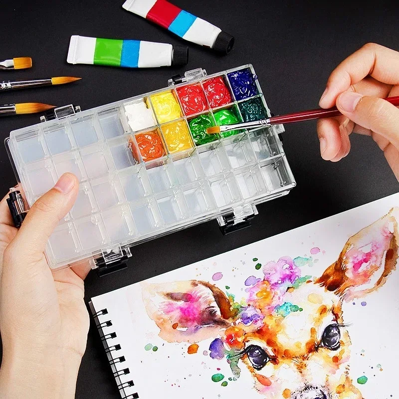 Paleta de acuarela estanca con compartimentos para pintura y mezcla - imagen 5