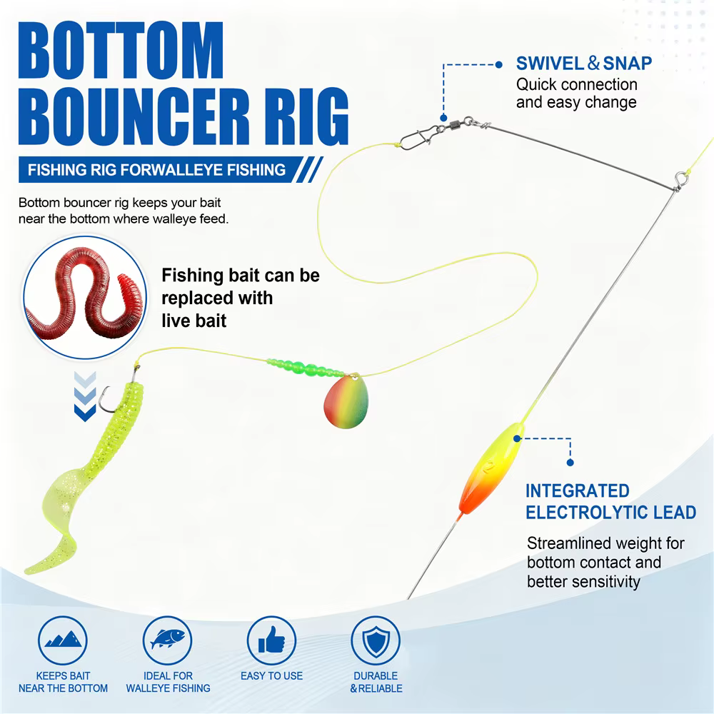 Pesas Bottom Bouncer con líder de acero - imagen 2