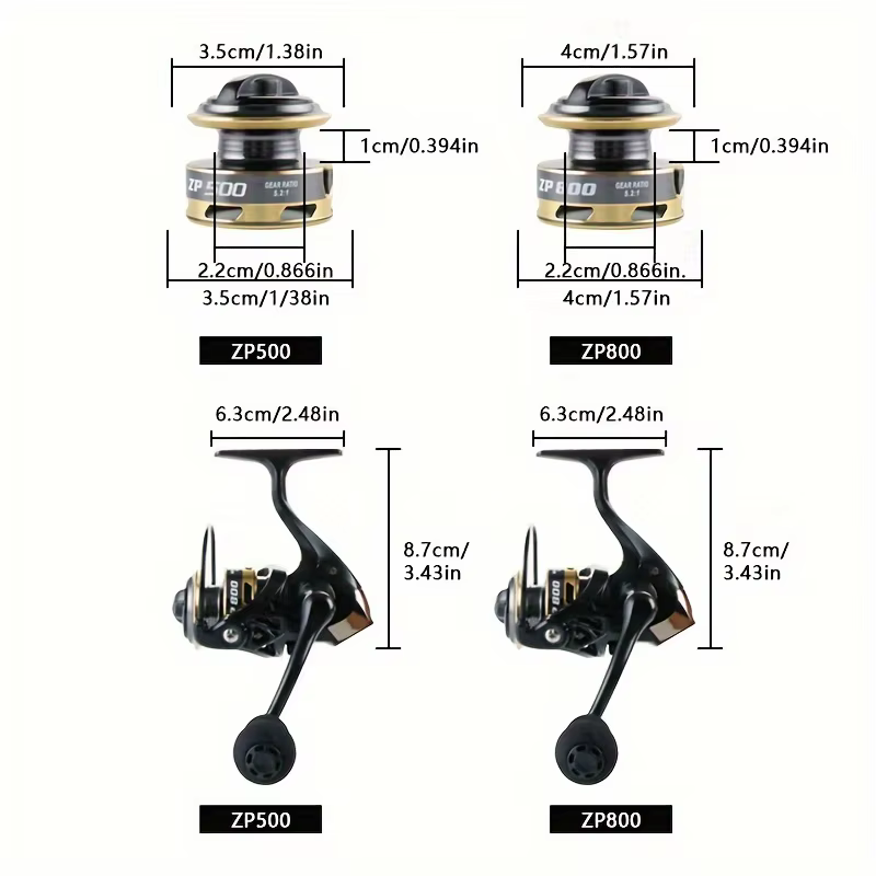 Carrete Giratorio Compacto 500/800 – Pesca en Hielo y Exterior - imagen 2