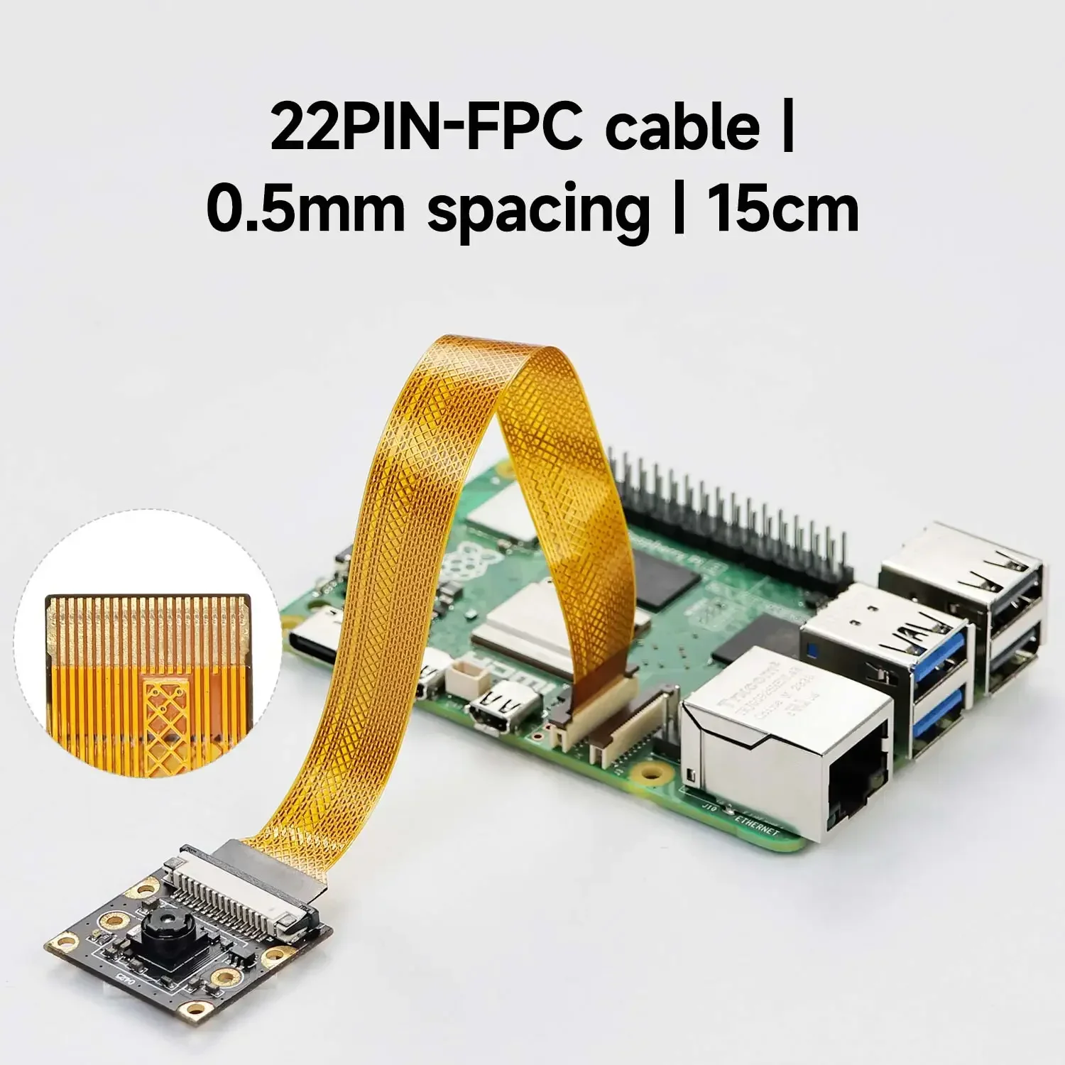 Módulo cámara Raspberry Pi 5 IMX219 con soporte acrílico - imagen 3